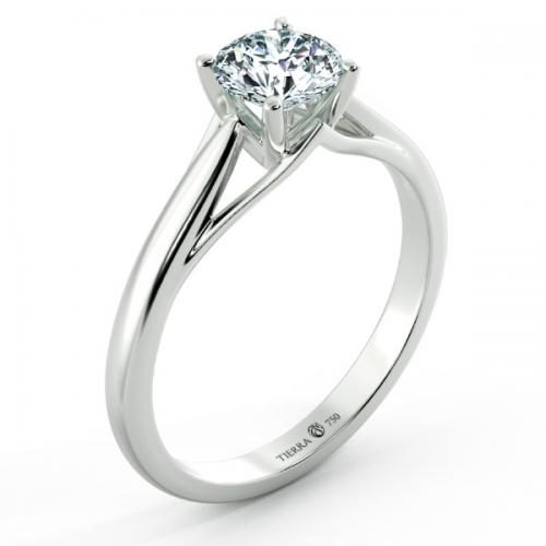 Nhẫn cầu hôn Trellis trơn 4 chấu cách điệu NCH1405